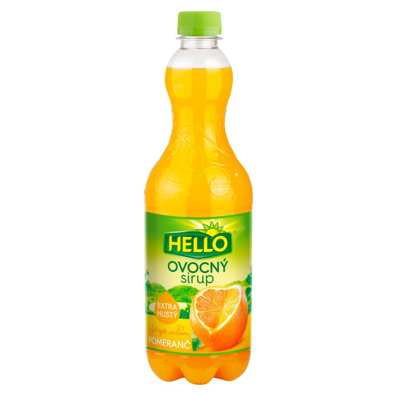 Hello extra hustý ovocný sirup pomeranč