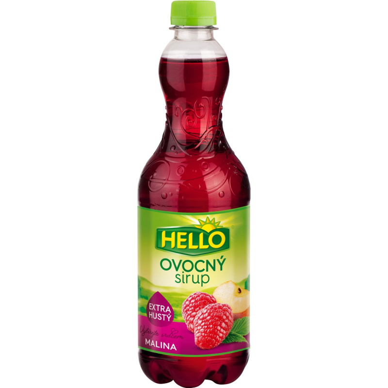 Hello extra hustý ovocný sirup malina