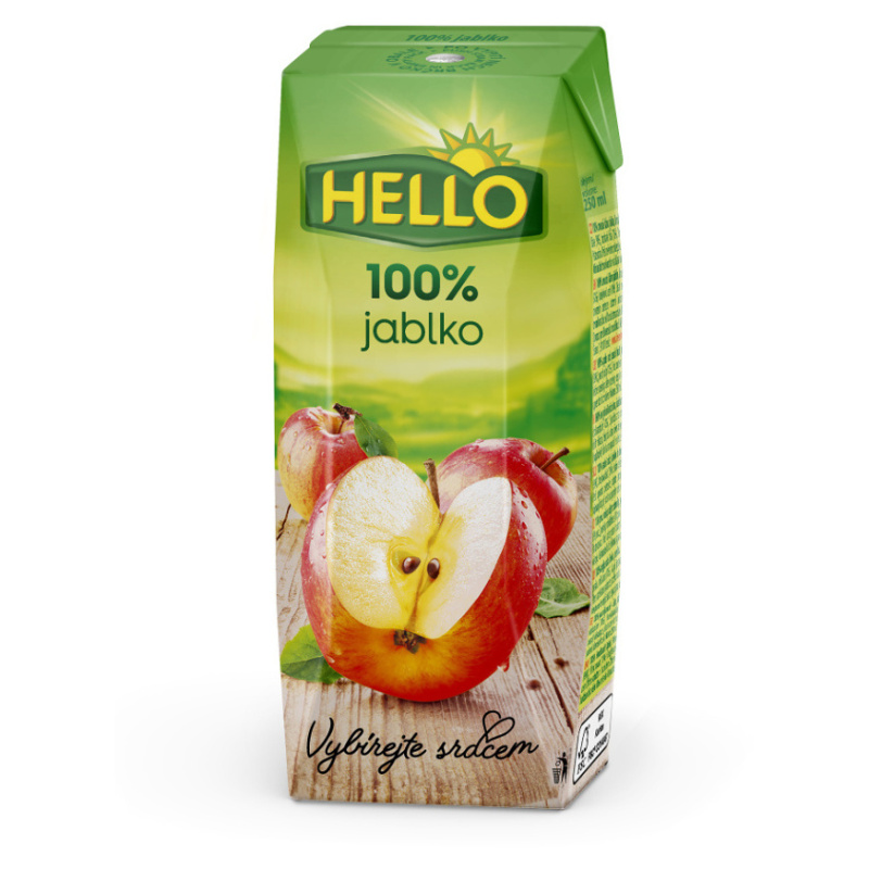 Hello 100% jablečná šťáva 250 ml