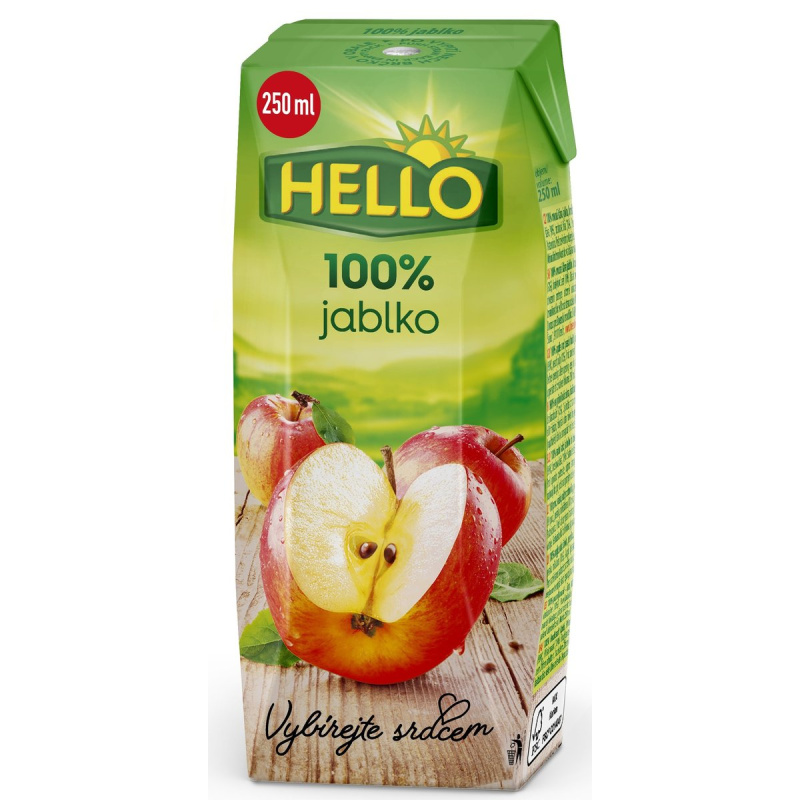 Hello 100% jablečná šťáva 250 ml