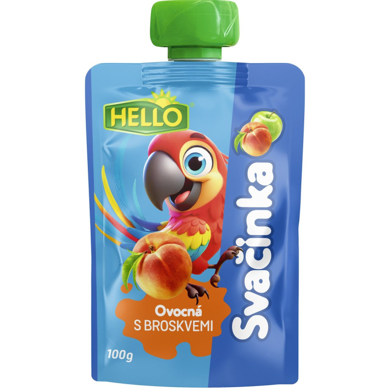 Hello Ovocná svačinka s broskvemi kapsička