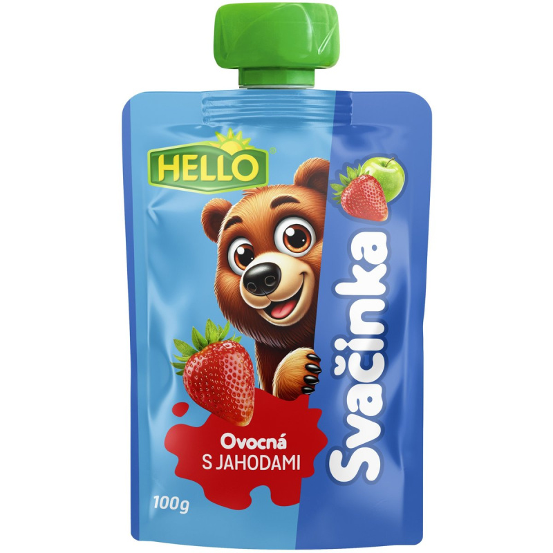 Hello Ovocná svačinka s jahodami kapsička