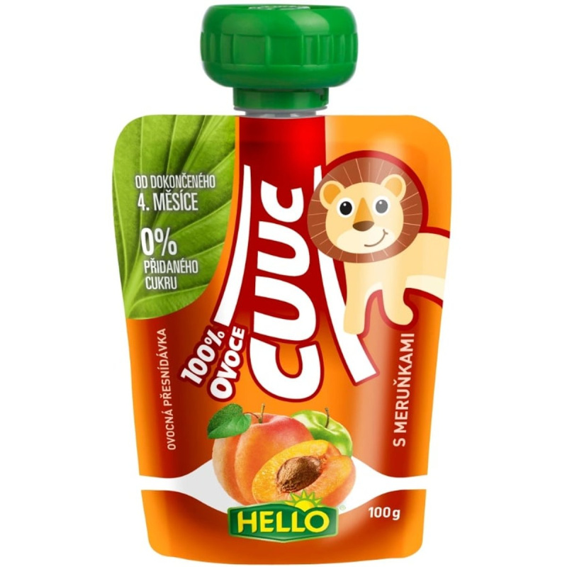 HELLO Cuuc kapsička s meruňkami 100 g x 12 kusů