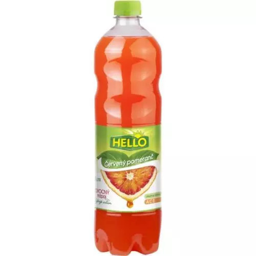 Hello ovocný nápoj červený pomeranč 1L