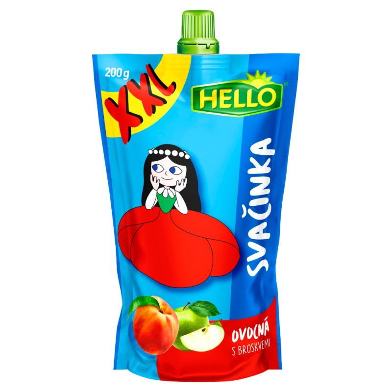 Hello svačinka XXL 200g s broskvemi 5m