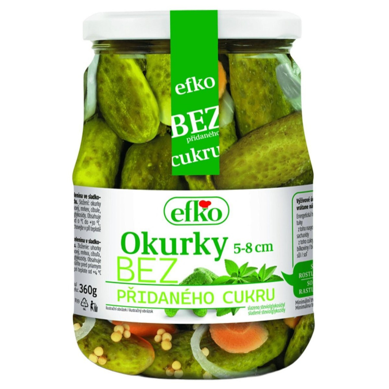Efko Okurky 5–8 cm Bez přidaného cukru