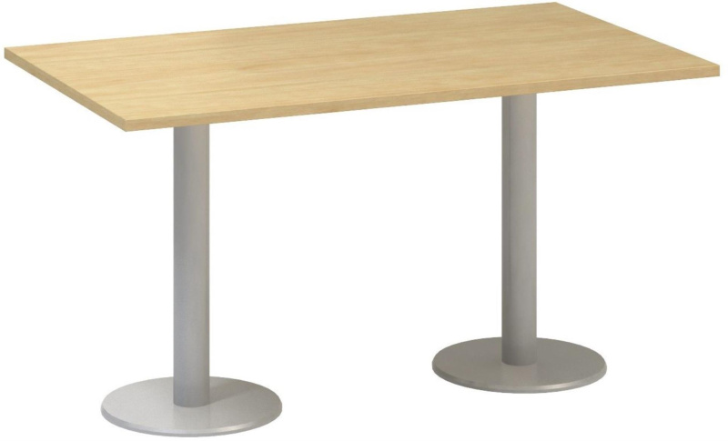 Interier Říčany Jednací stůl Alfa 400, 140 cm, divoká hruška/stříbrná
