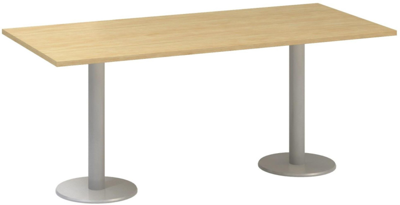 Interier Říčany Jednací stůl Alfa 400, 180 cm, divoká hruška/stříbrná