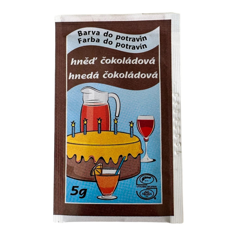 Aroco Aroma Potravinářská barva prášková Hněď čokoládová 5g