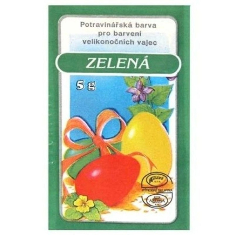 Barva na velikonoční vejce, zelená, 5 g