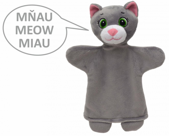 Moravská Ústředna Kočka 26cm, zvukový maňásek