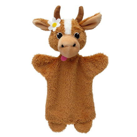 Moravská ústředna maňásek kráva s ktykou 30 cm