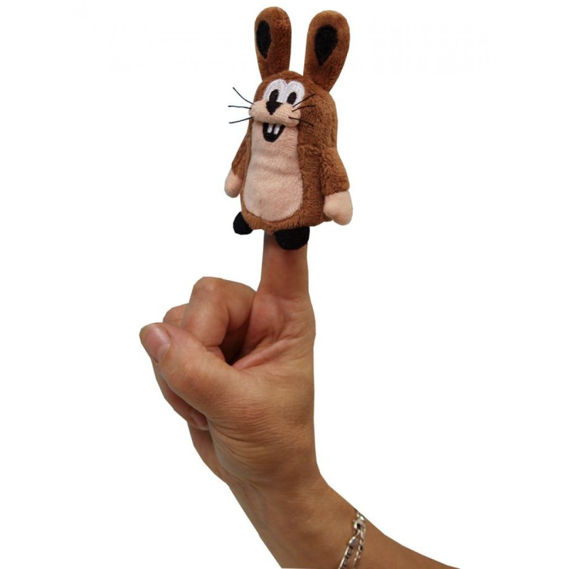 Moravská ústředna Zajíc 10cm prstový maňásek (Krtek)
