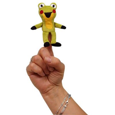 Moravská ústředna Žabka 10cm prstový maňásek (Krtek)