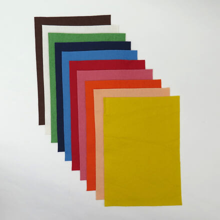 Moravská ústředna Plst 30x22cm 10ks, mix barev