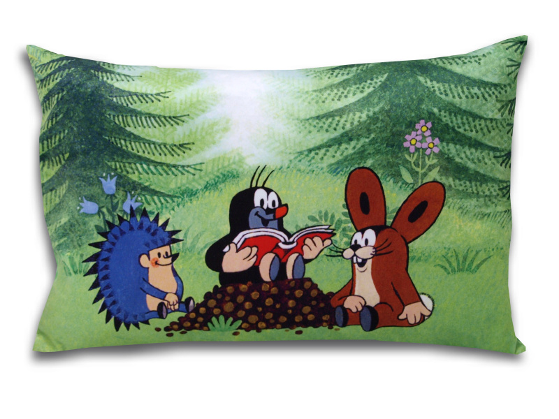 Moravská ústředna polštář Krtek čtenáři 45x30