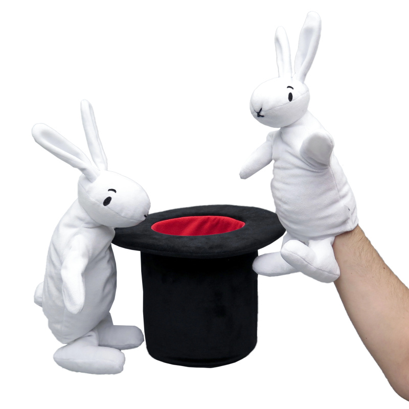 Moravská ústředna maňásci králíci z klobouku Bob a Bobek