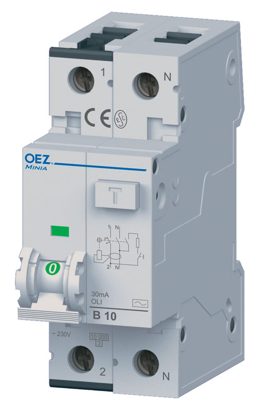 Chránič kombinovaný OEZ:38309 OLI-20C-1N-300A, In 20 A, Ue AC 230 V, char. C, Idn 300 mA