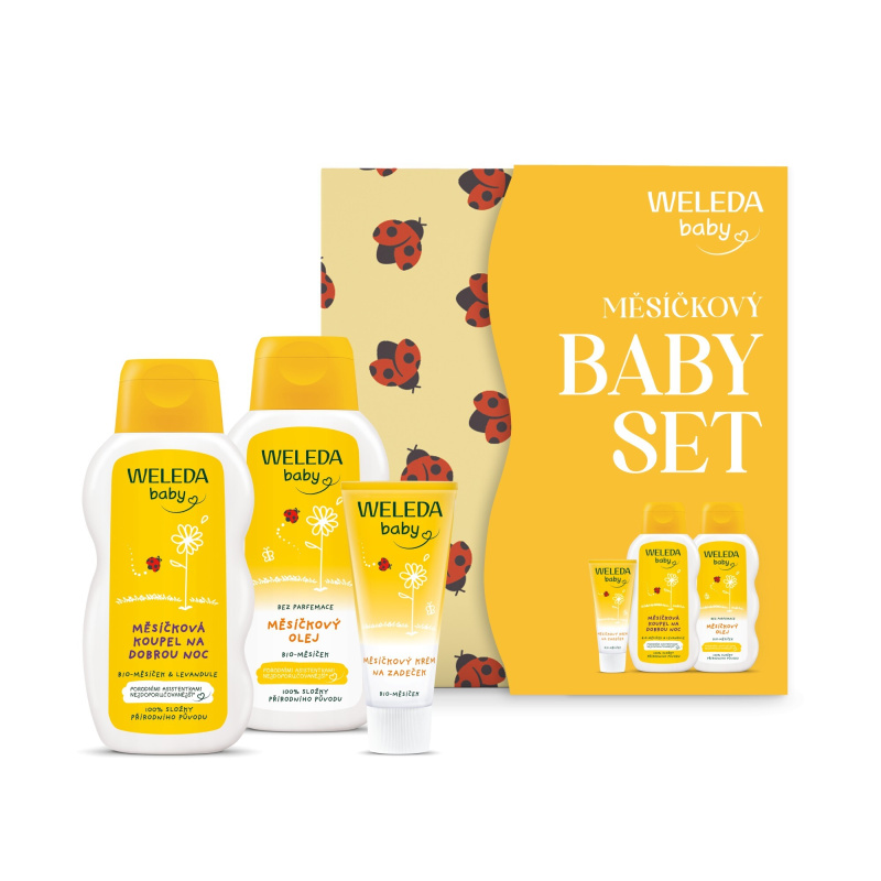 WELEDA Dárkové balení krabička měsíčkový baby set 3 kusy