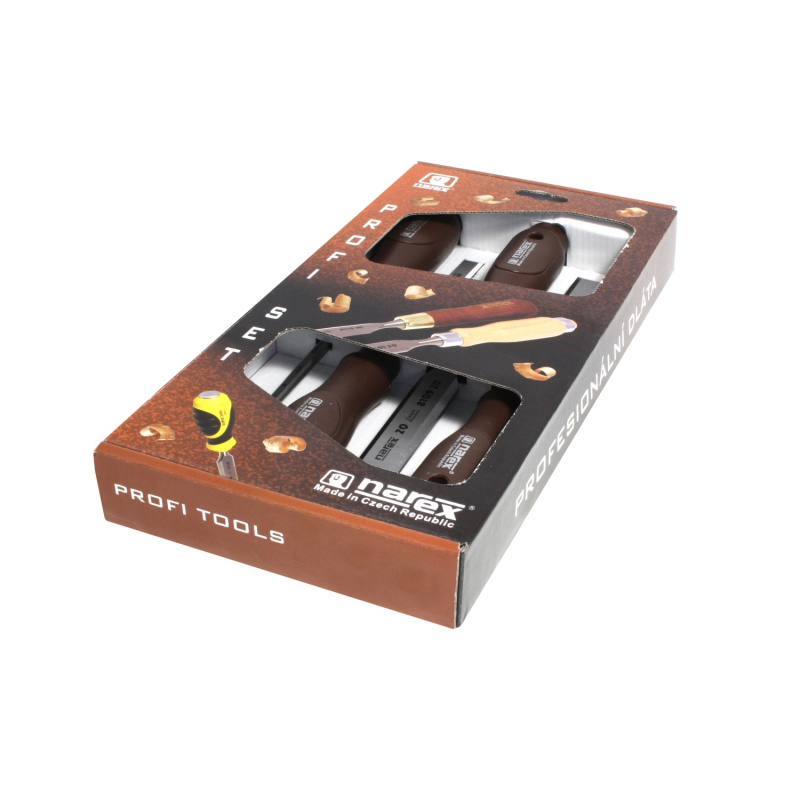 Sada plochých dlát Narex Plast Line Profi 4 ks