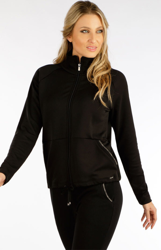 Dámská mikina LITEX na zip černá Barva: černá, Velikost: M