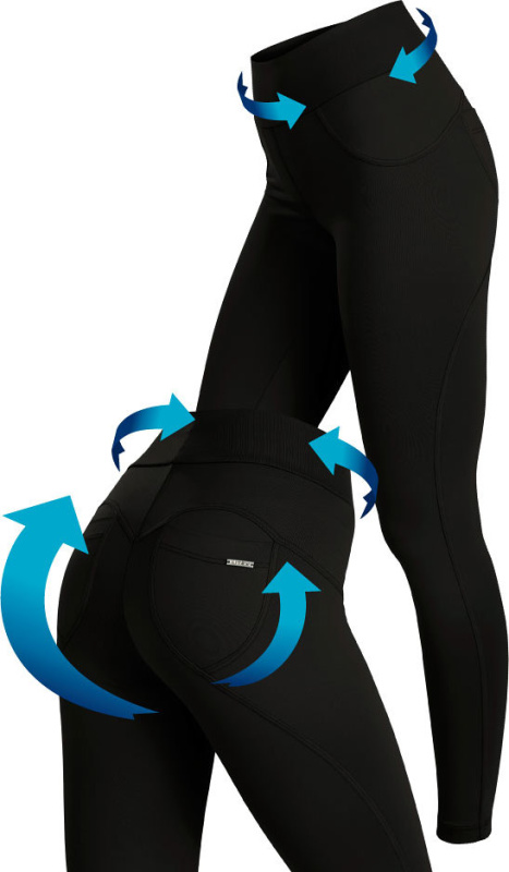 Dámské push-up legíny LITEX s kapsami černé Barva: černá, Velikost: M