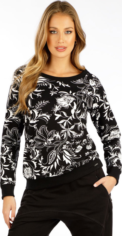 Dámská mikina LITEX s dlouhým rukávem černá Velikost: M