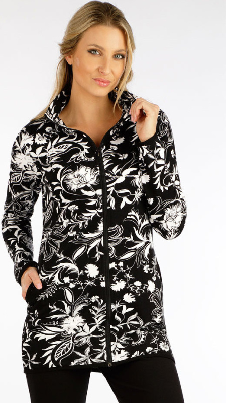 Dámská mikina LITEX dlouhá černá Velikost: M