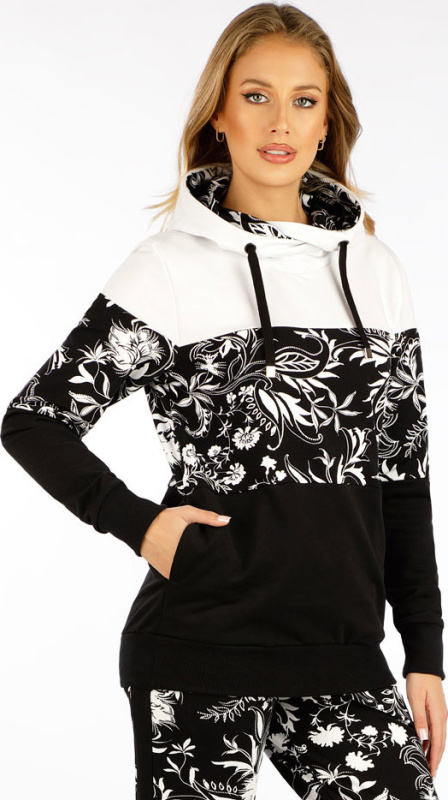 Dámská mikina LITEX s kapucí černá Velikost: S