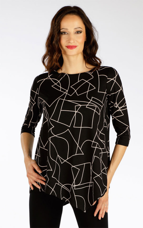 Dámské triko LITEX s 3/4 rukávem černé Velikost: M