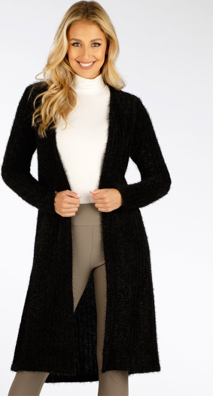 Dámský cardigan LITEX s dlouhým rukávem černý Barva: černá, Velikost: S