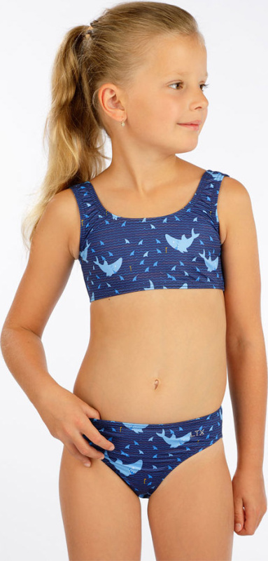 Dívčí plavky kalhotky LITEX středně vysoké modré Velikost: 122