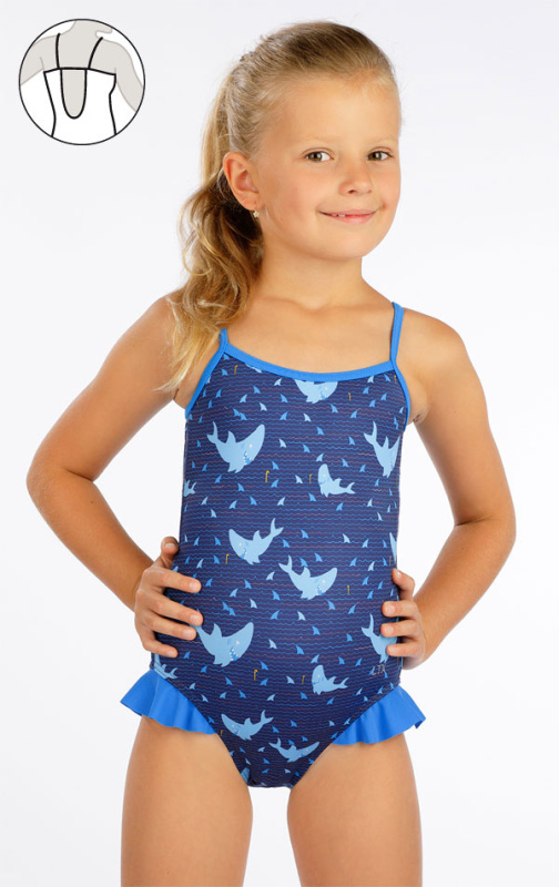 Dívčí jednodílné plavky LITEX modré Velikost: 128