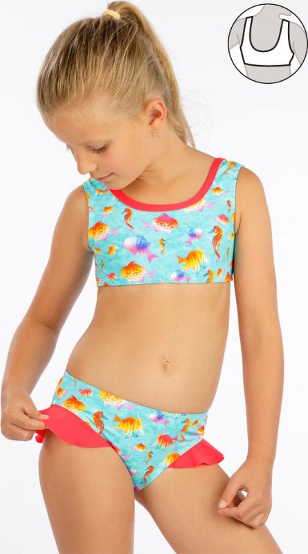 Dívčí plavky top LITEX modré Velikost: 98