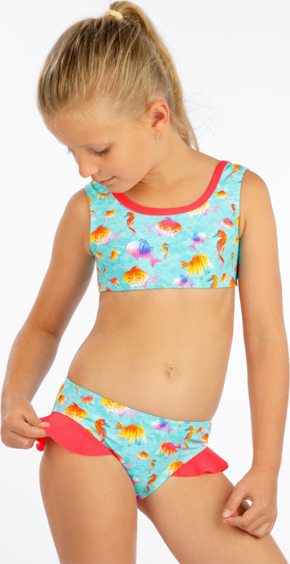 Dívčí plavky kalhotky LITEX bokové modré Velikost: 116