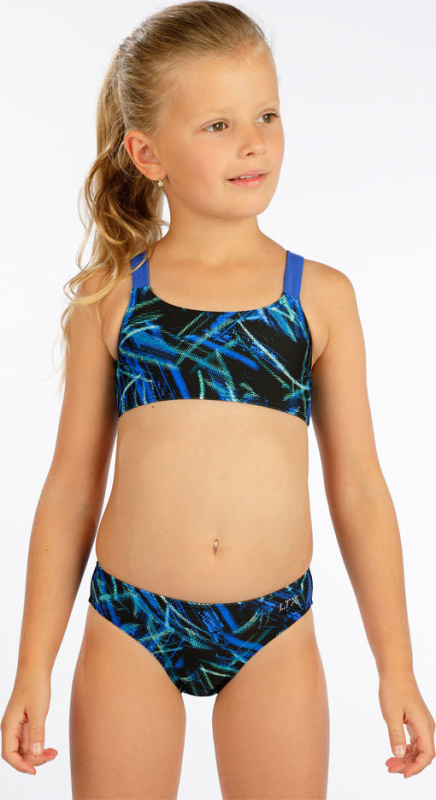 Dívčí plavky kalhotky LITEX středně vysoké modré Velikost: 122