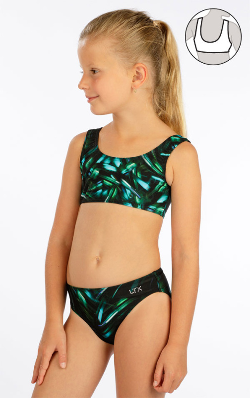Dívčí plavky LITEX top zelené Velikost: 104