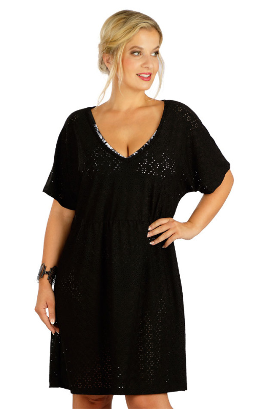 Dámská tunika LITEX se spadlým rukávem černá Barva: černá, Velikost: XXL