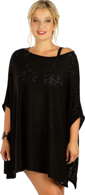 Dámská plážová tunika LITEX se spadlým rukávem černá Barva: černá, Velikost: UNI