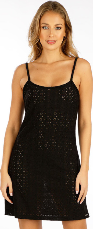 Dámské šaty LITEX na ramínka černé Barva: černá, Velikost: S