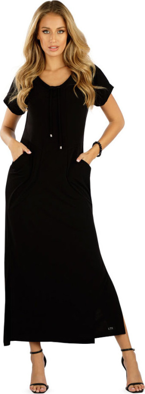 Dámské šaty LITEX s krátkým rukávem černé Barva: černá, Velikost: S
