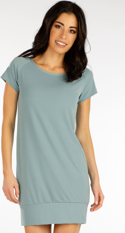 Dámské šaty LITEX s krátkým rukávem šedé Barva: šedozelená, Velikost: XL