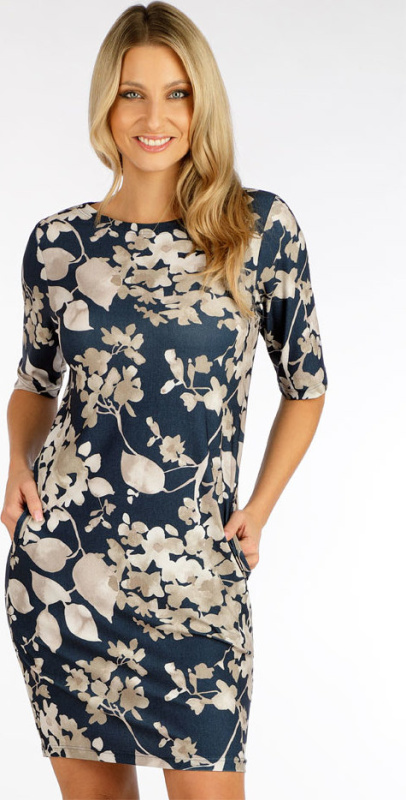 Dámské šaty LITEX s krátkým rukávem modré Velikost: L