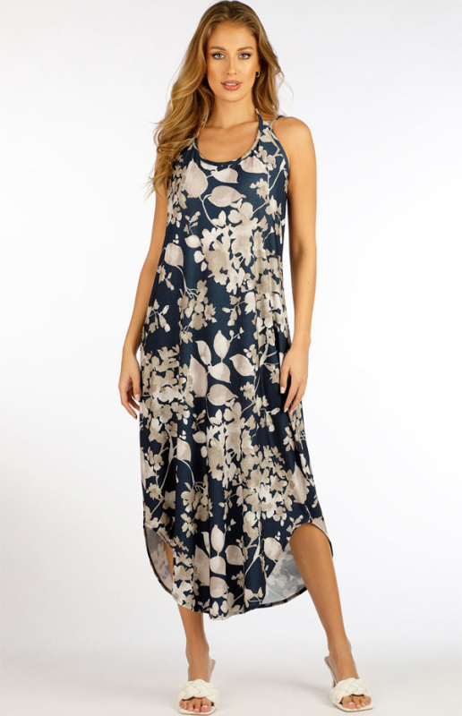 Dámské šaty LITEX na ramínka modré Velikost: S