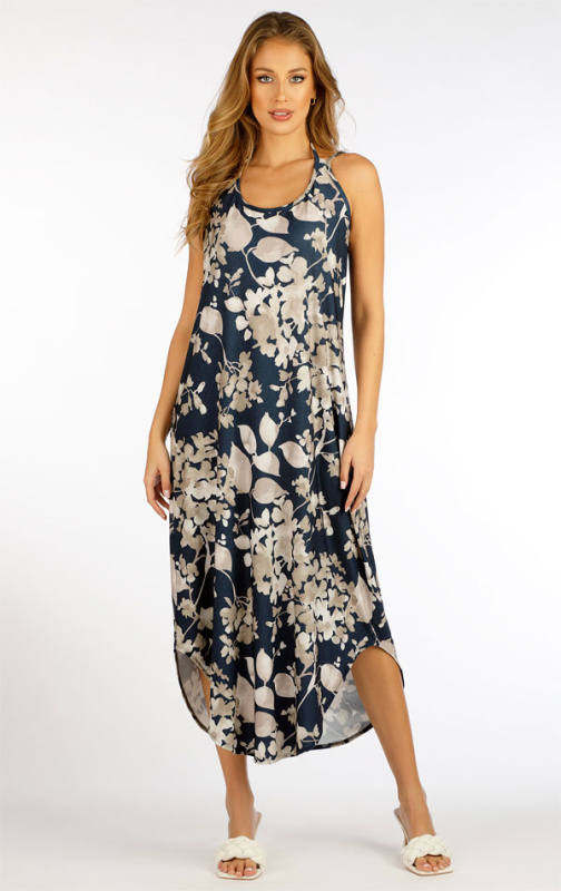 Dámské šaty LITEX na ramínka modré Velikost: M