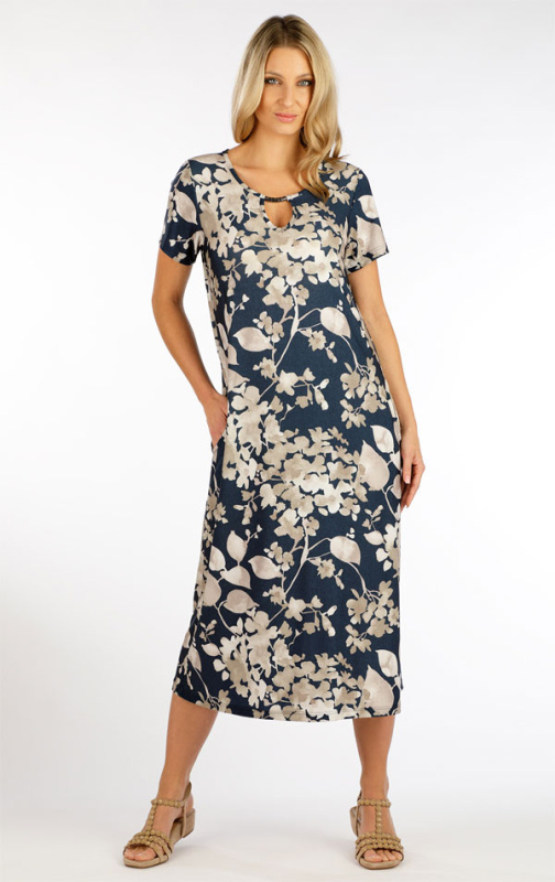 Dámské šaty LITEX s krátkým rukávem modré Velikost: S