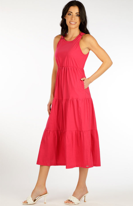 Dámské šaty LITEX bez rukávu růžové Barva: tmavě růžová, Velikost: XL