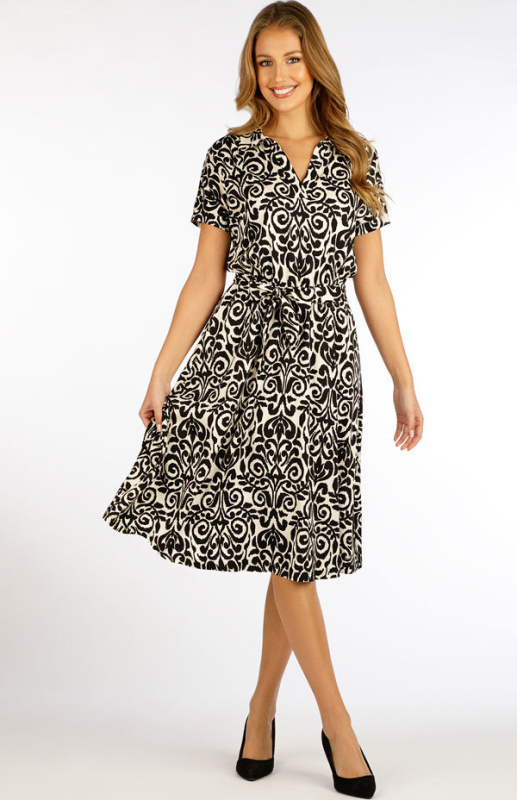 Litex Dámské šaty LTIEX s krátkým rukávem černé Velikost: M