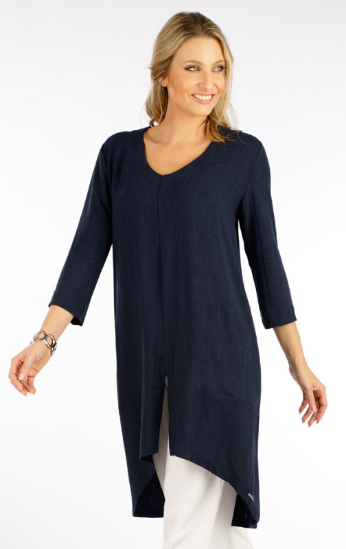 Dámská tunika LITEX s 3/4 rukávem modrá Barva: 515, Velikost: M