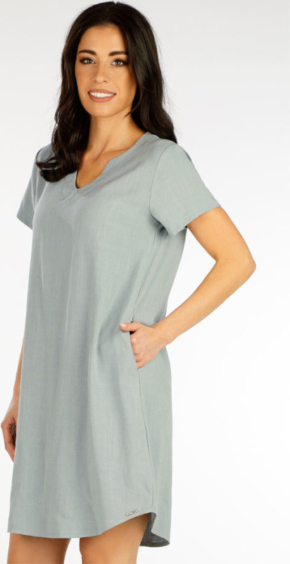 Dámské šaty LITEX s krátkým rukávem mentolové Barva: 612, Velikost: M